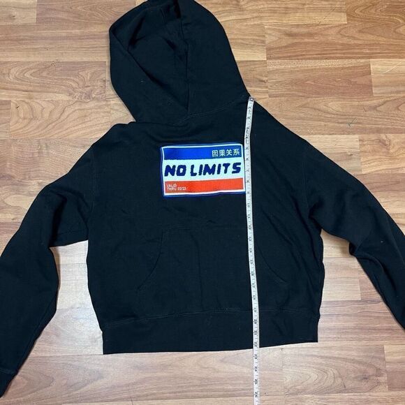 Forever 21 Womens Embroidered No Limits Hoodie Sweater Medium - Picture 10 of 11